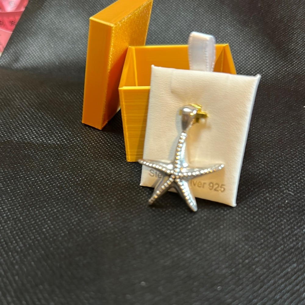 Silver 925 Starfish Pendant With Chain